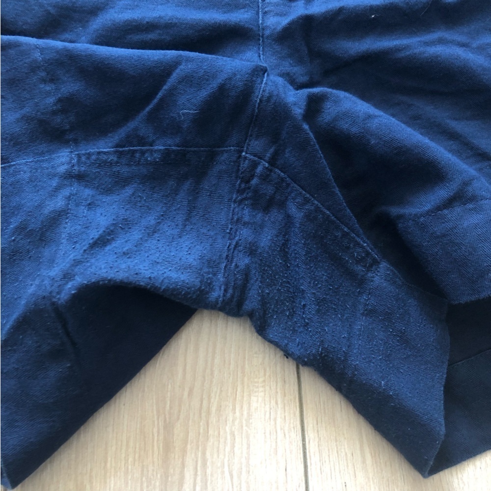 Lauren Ralph Lauren Linen Cotton Blend Shorts in Navy Size 14 - Picture 10 of 11